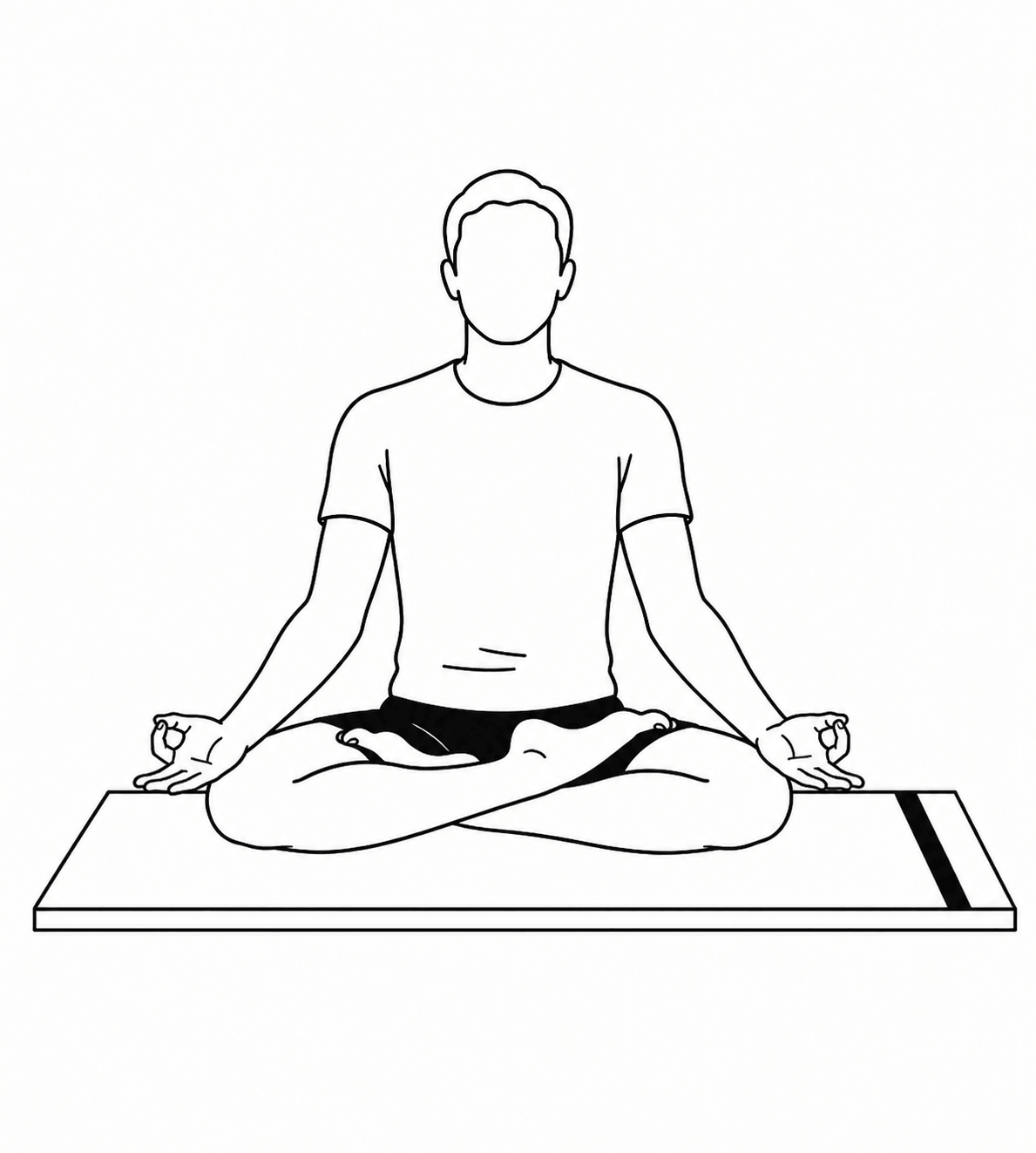 Sitting in Chin Mudra for Arrival and Centering practice